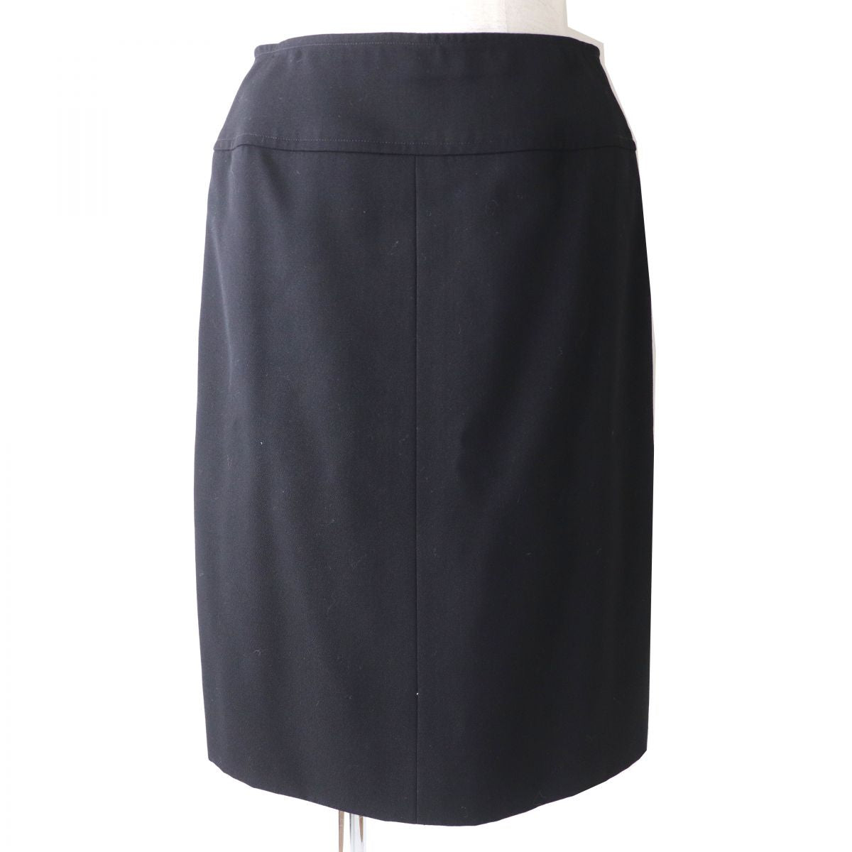 Chanel   Wool Skirt Black 38