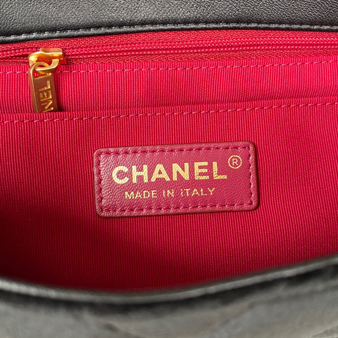 CHL Hardware , ’s , Black Gold Flap Shoulder Bag