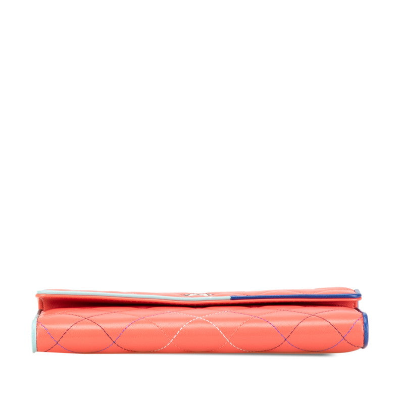 Chanel Coco Mark Matelasse Lambskin Long Wallet