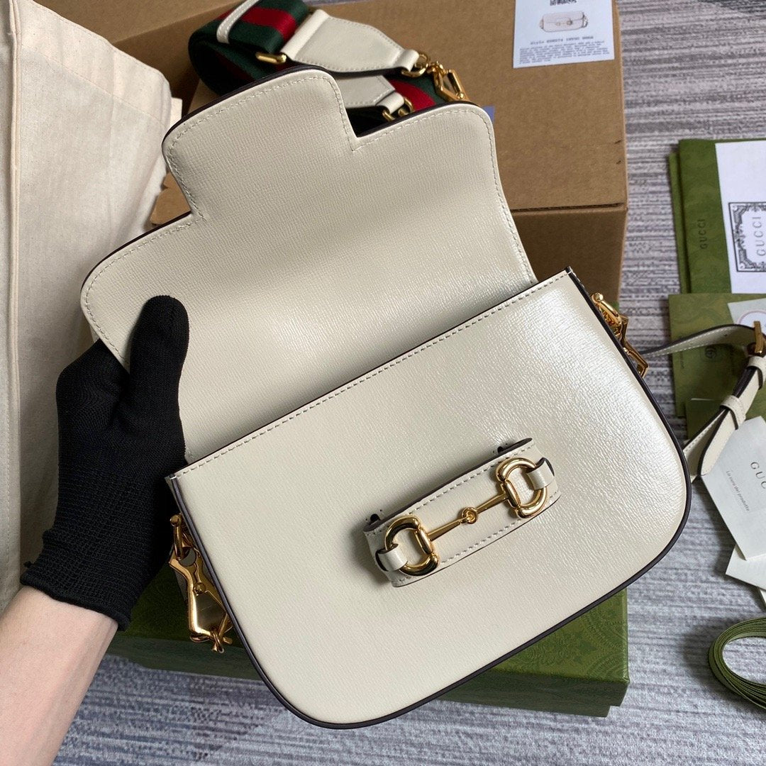 gg Horsebit , ’s 8in White Mini Bag