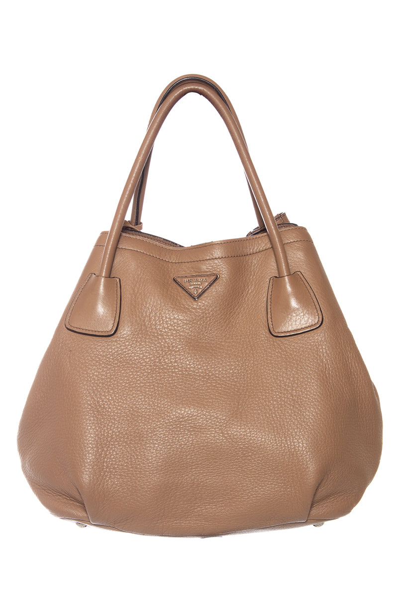 Prada Camel Hobo Shoulder Bag