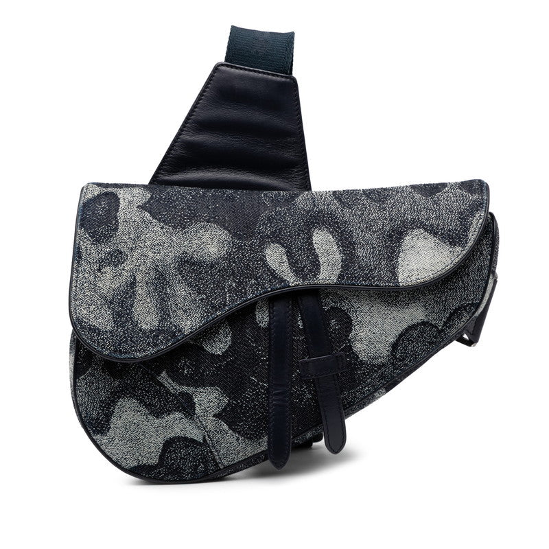 Dior Saddle Peter Doig Shoulder Bag Leather Denim