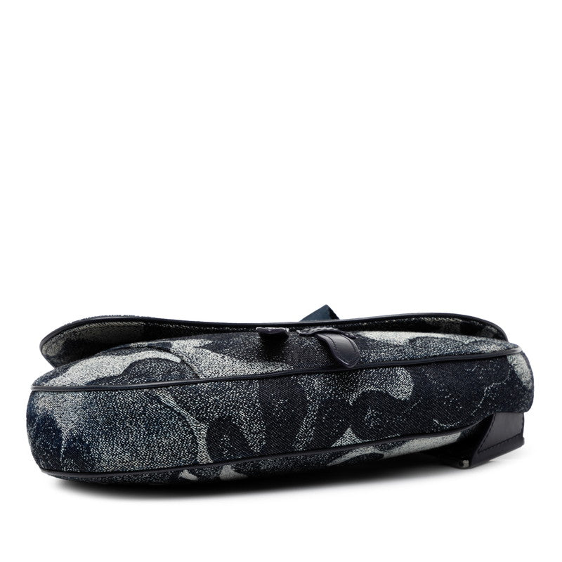 Dior Saddle Peter Doig Shoulder Bag Leather Denim
