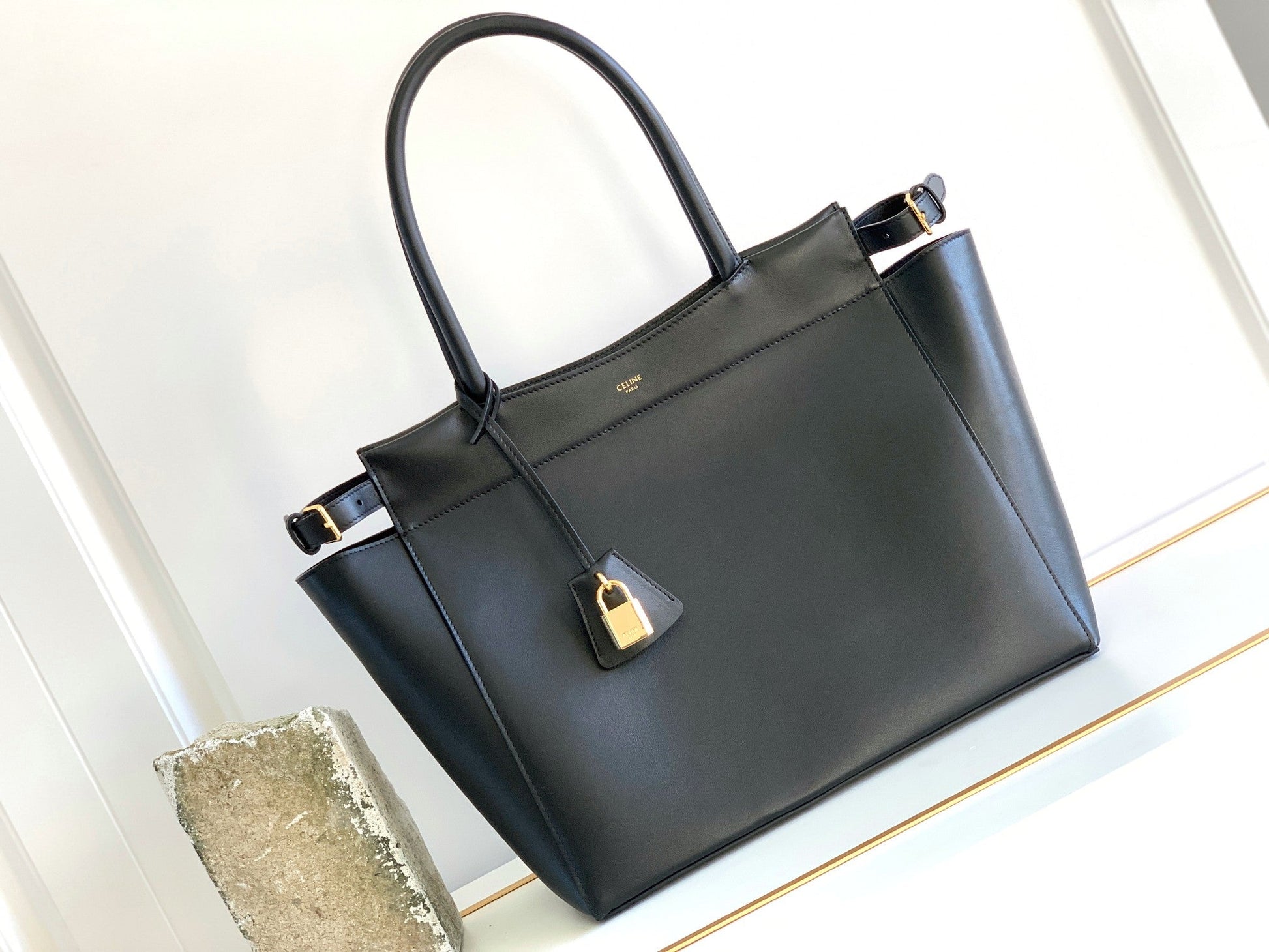 Top Quality Cabas Bourgeois For Women 45Cmã Black Medium Travel Bag