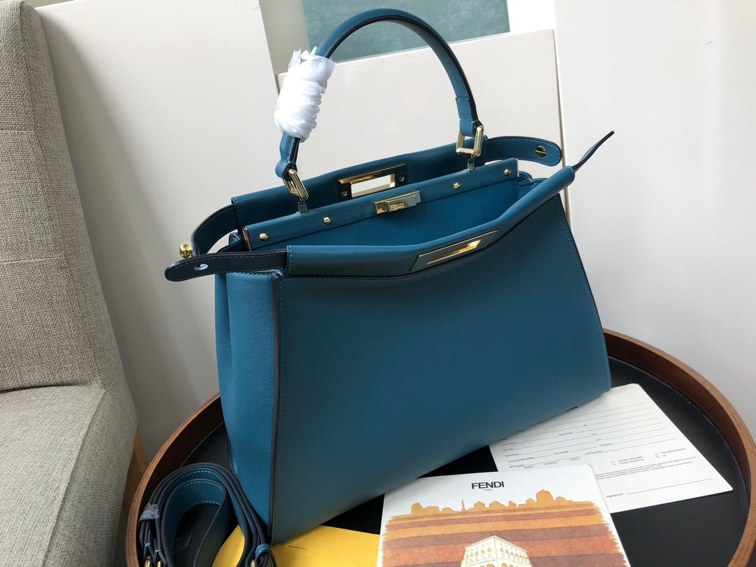 Handle Blue Travel Bag