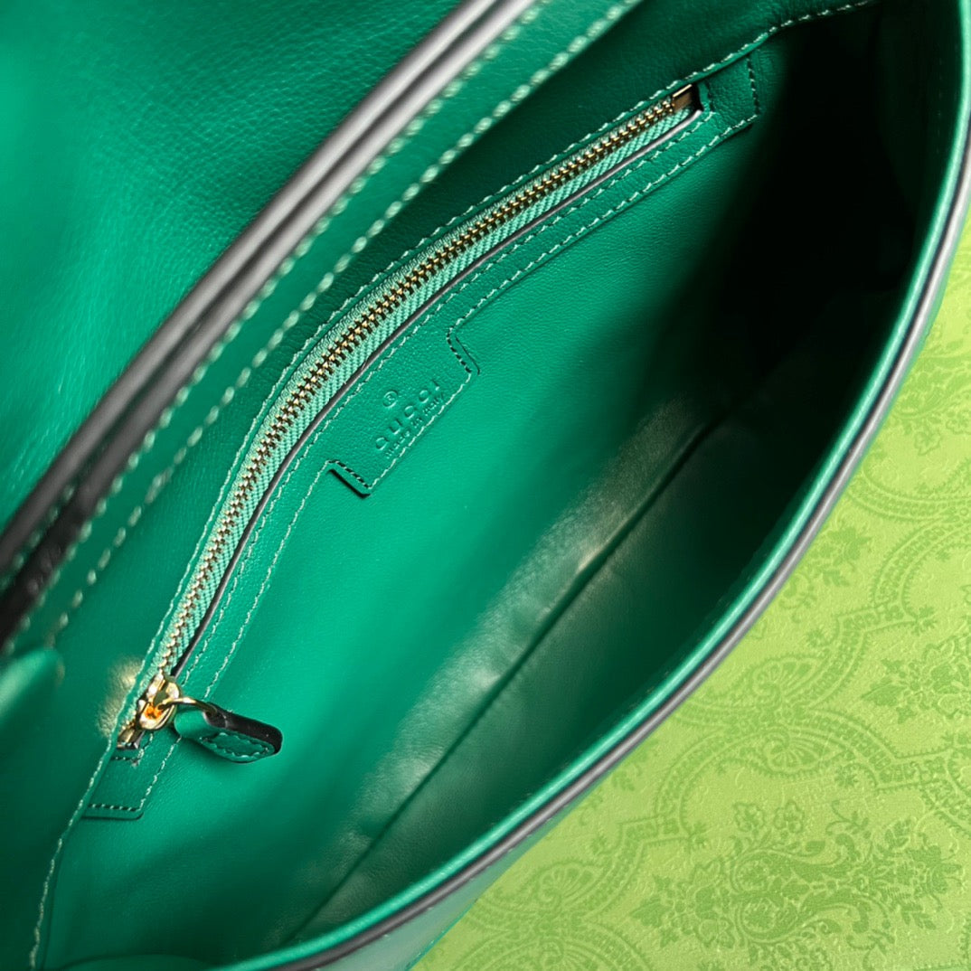 gg Blondie , ’s 11in Green Shoulder Bag