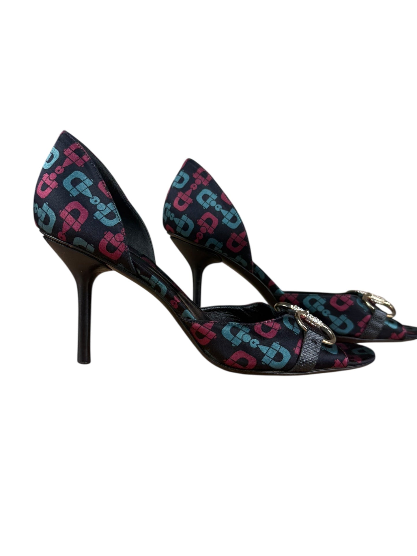 Gucci Horsebit Open Toe Pumps