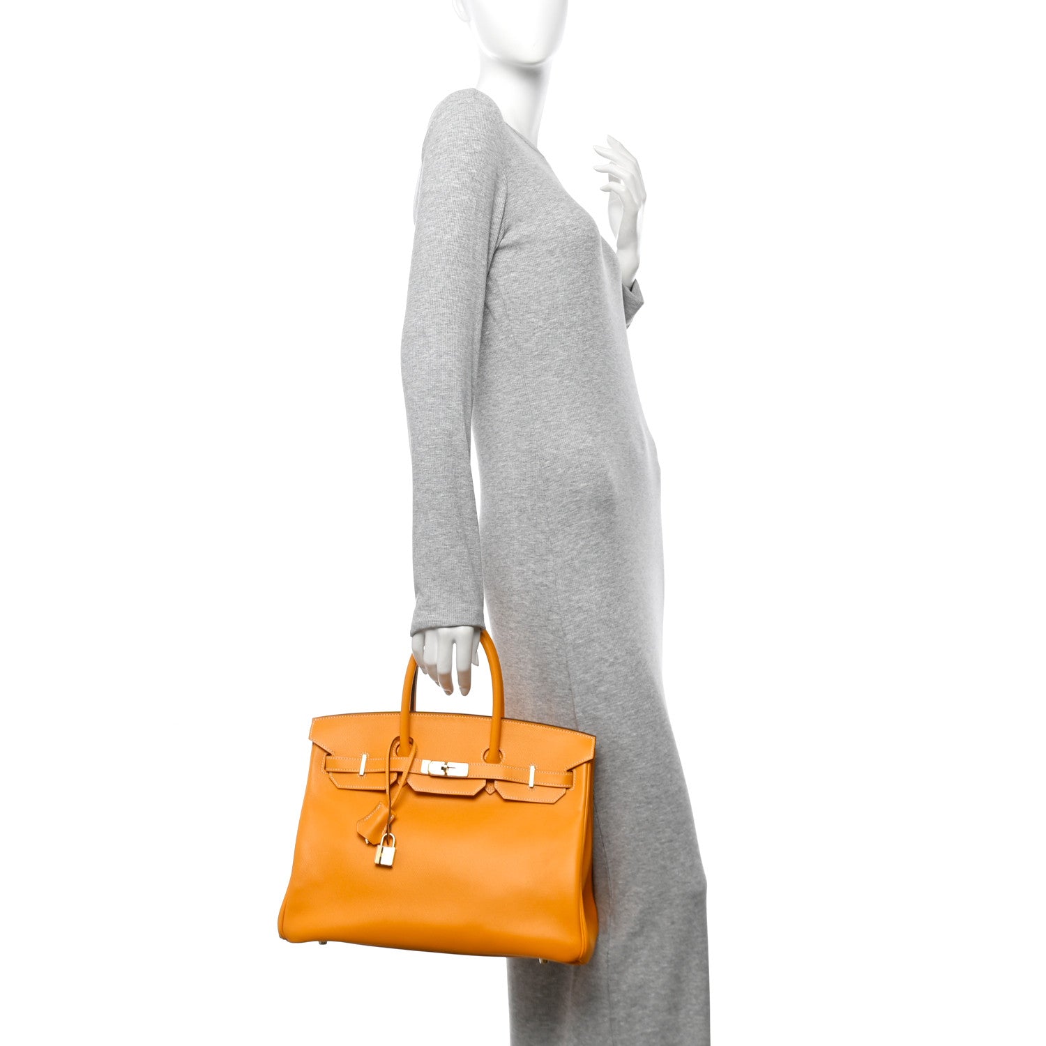 Hermes Epsom Candy Birkin Jaune Or Feu Handbag Travel Bag