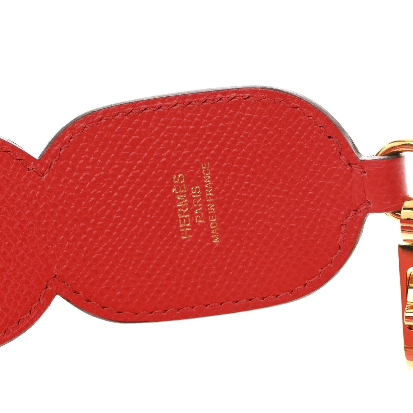 Hermes Epsom Petits Maillons Bag Strap Rouge De Coeur Travel Bag