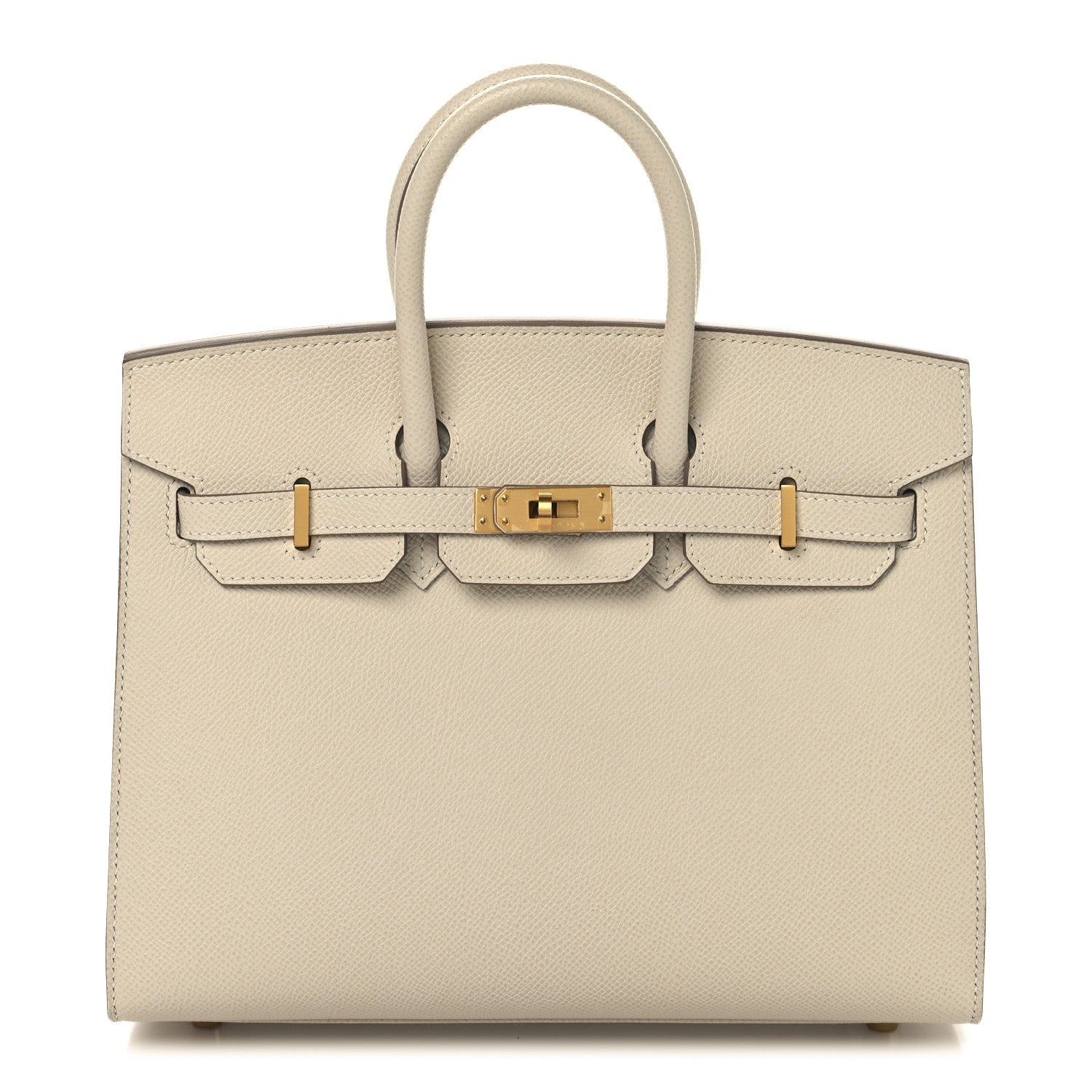 Hermes Epsom Horseshoe Birkin Sellier Craie Gris Tourterelle Handbag Shoes