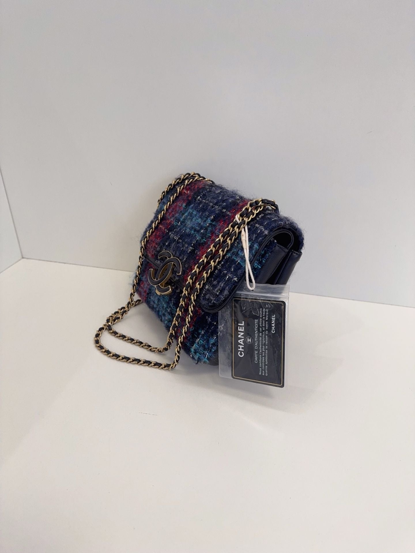 Chanel Woolen bag **cm blue