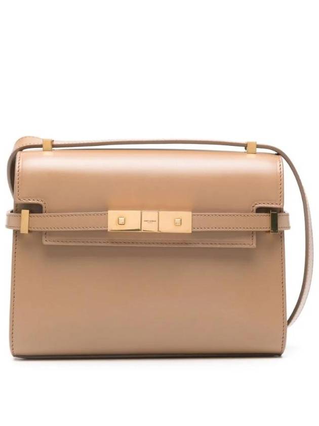 YSL Saint Laurent Saint Laurent Trending Manhattan Mini Embossed Tone Leather Beige Travel Bag