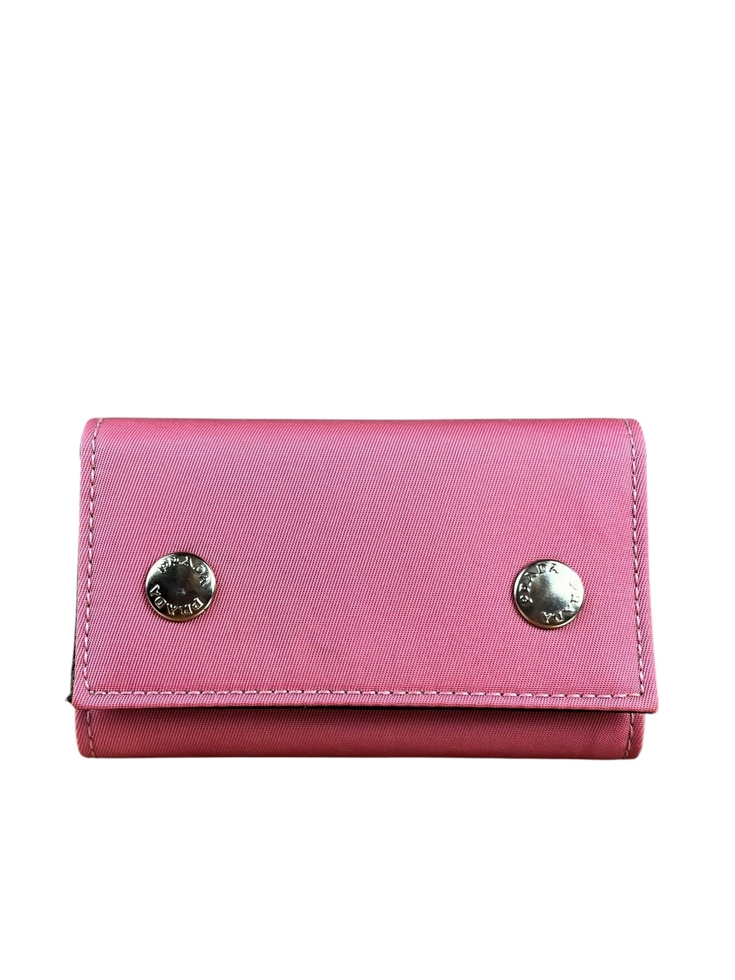 Prada Handbag Key Holder Nylon Pink Key Chain