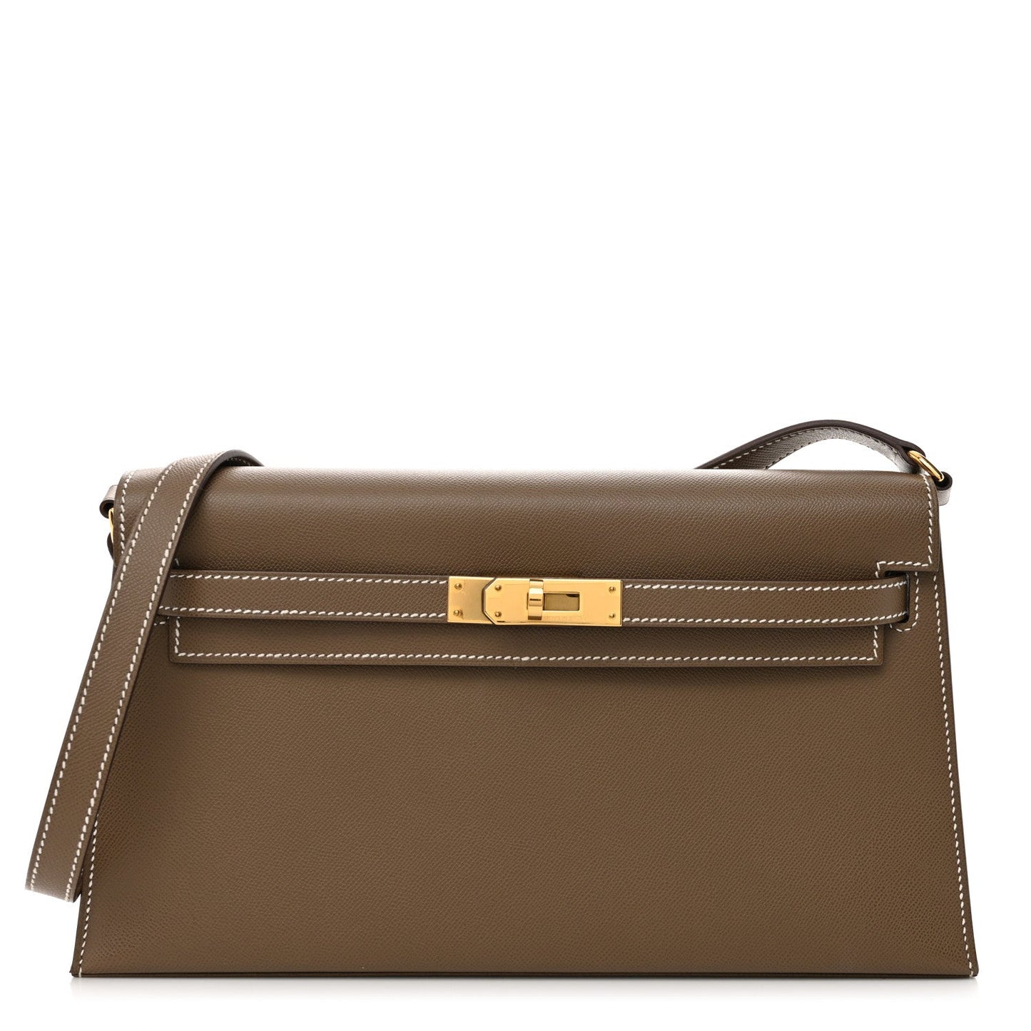 Hermes Madame Calfskin Kelly Elan Etoupe Handbag Travel Bag