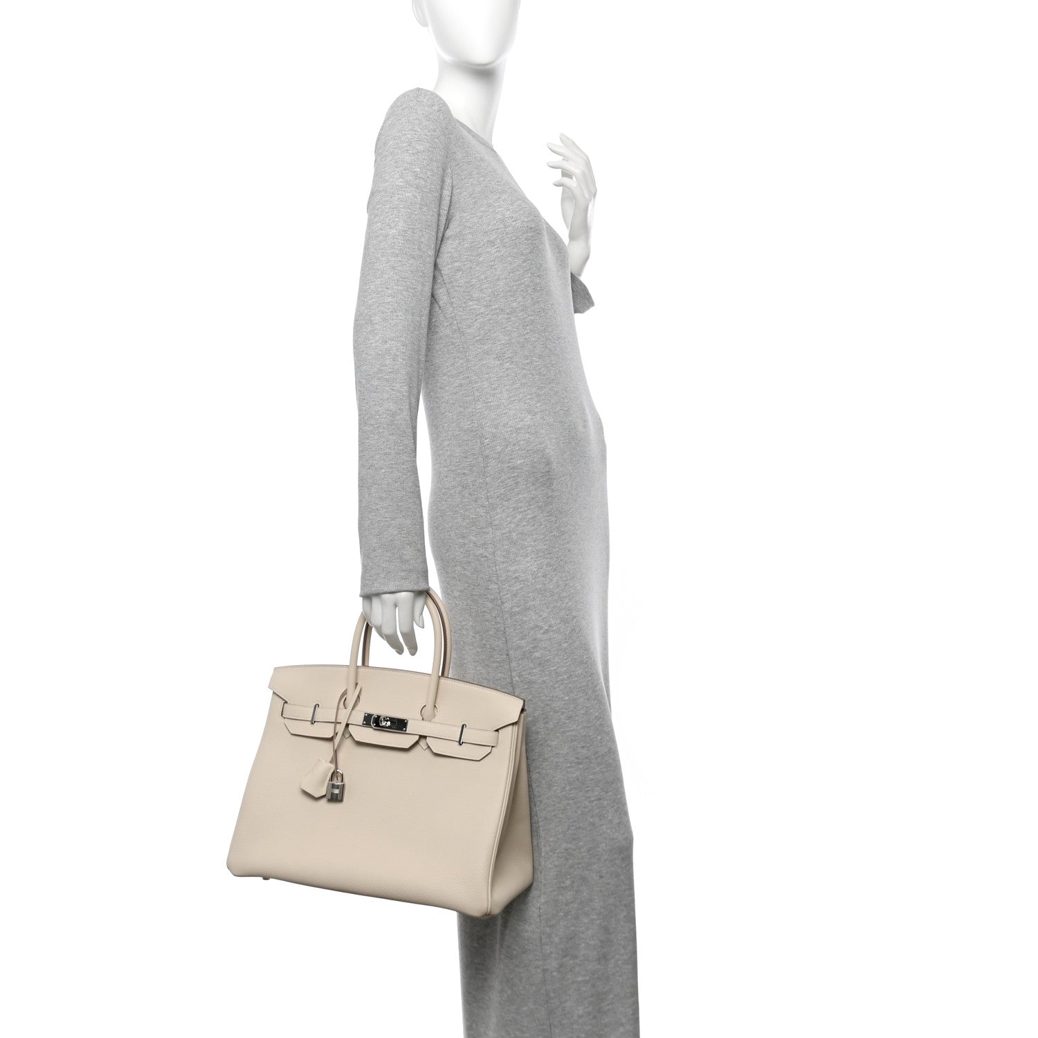 Hermes Epsom Birkin Craie Handbag Travel Bag