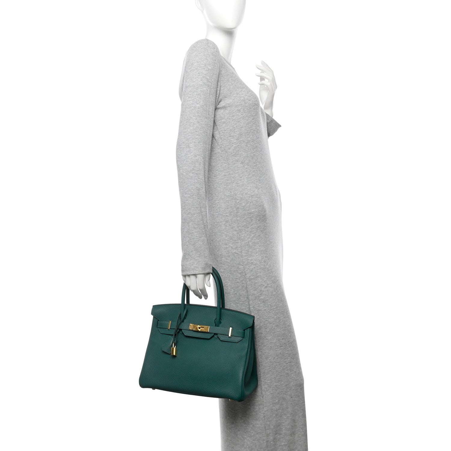 Hermes Togo Birkin Malachite Handbag Travel Bag 30 Malachite 1740350