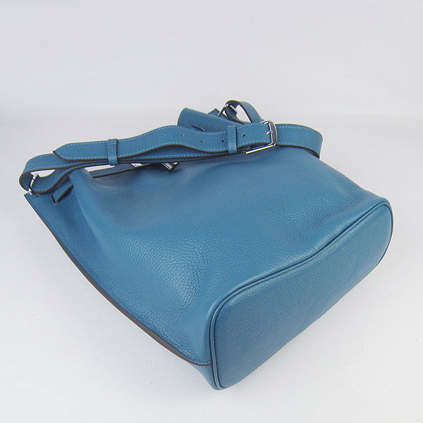 Hermes Luxury Nappa Shoulder Bag Leather Blue