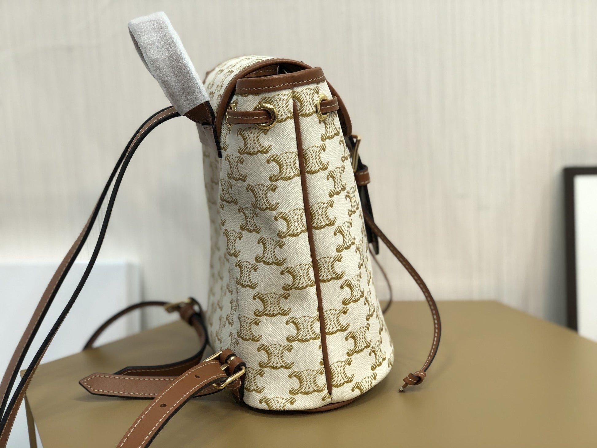 Top Quality Backpack Folco In Triomphe For Canvas White 197662Cas01Bc 2826