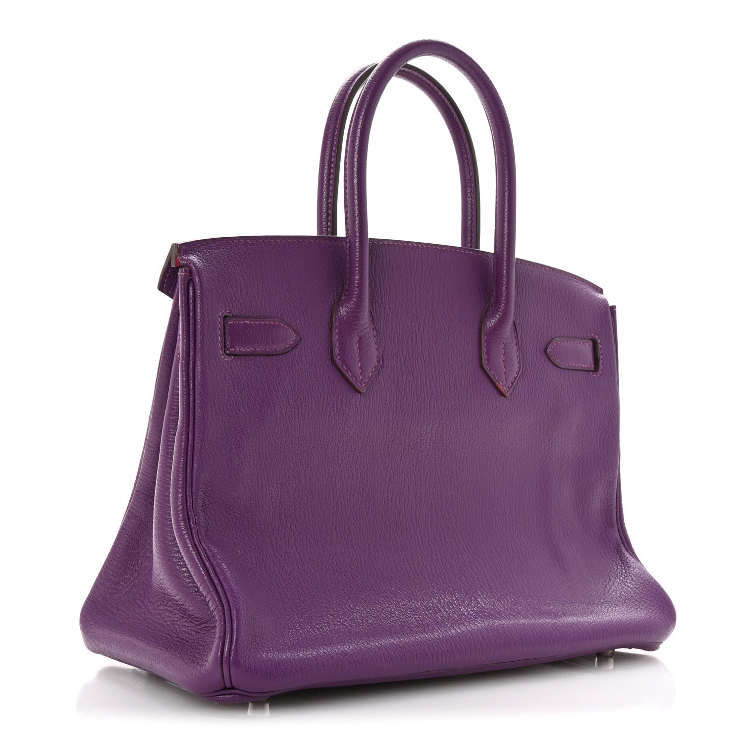 Hermes Chevre De Coromandel Horseshoe Birkin Violet Rose Shocking Shoes
