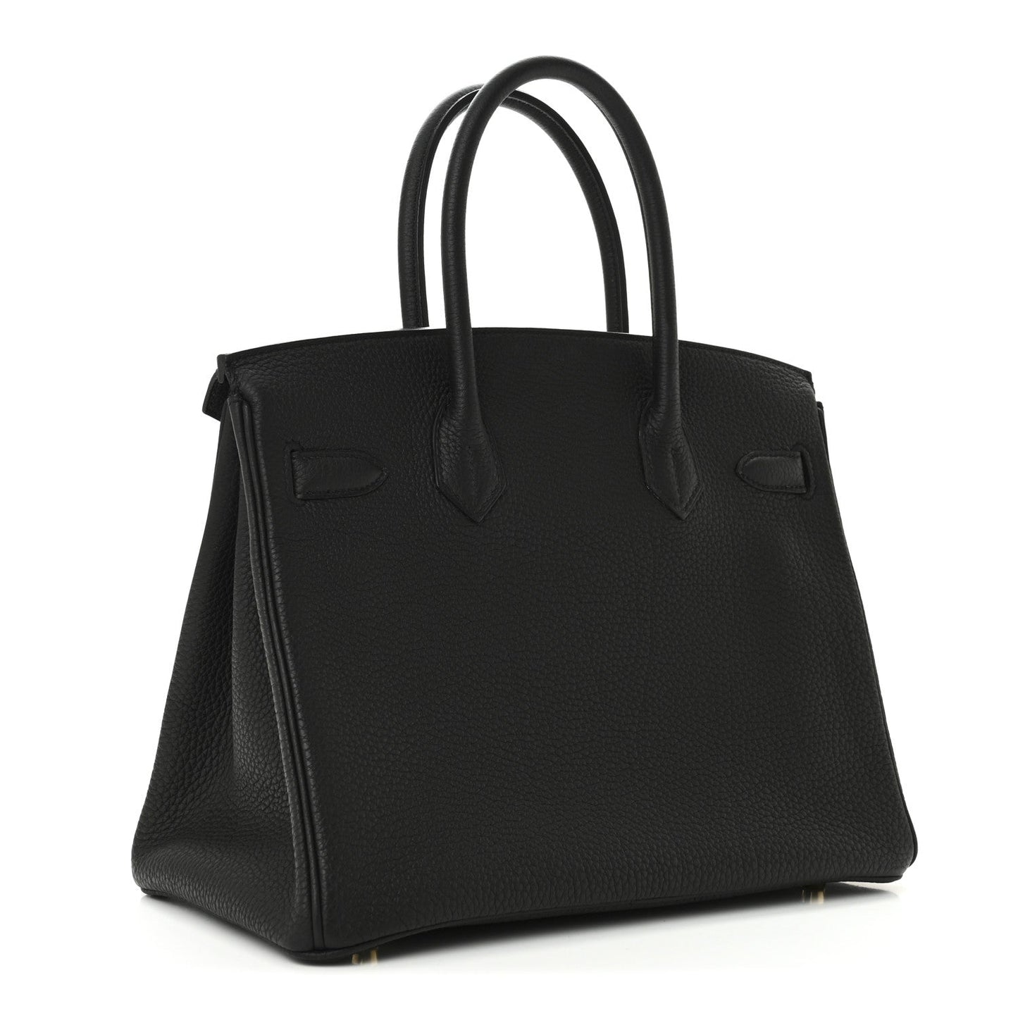 Hermes Togo Birkin Handbag Black Travel Bag 30 Black 1754159
