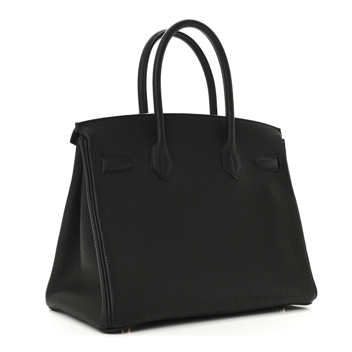 Hermes Togo Birkin Handbag Black Travel Bag 30 Black 1754159