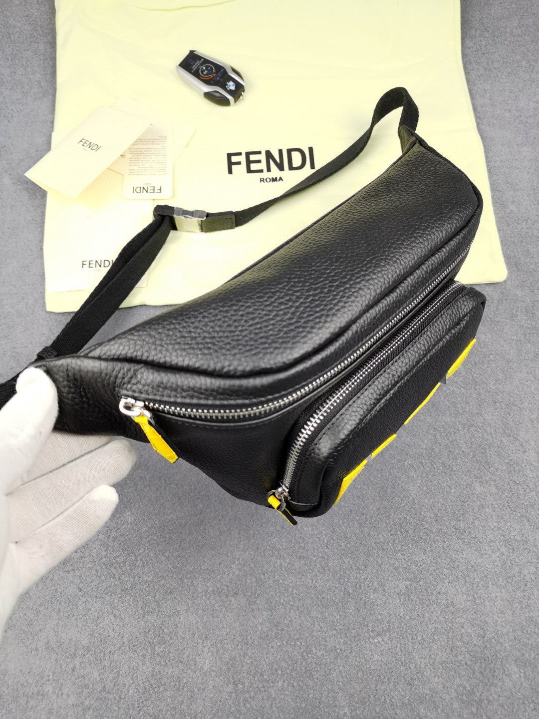 Fendi Top QualityTop Quality Little Monster Black FF Accessory 6