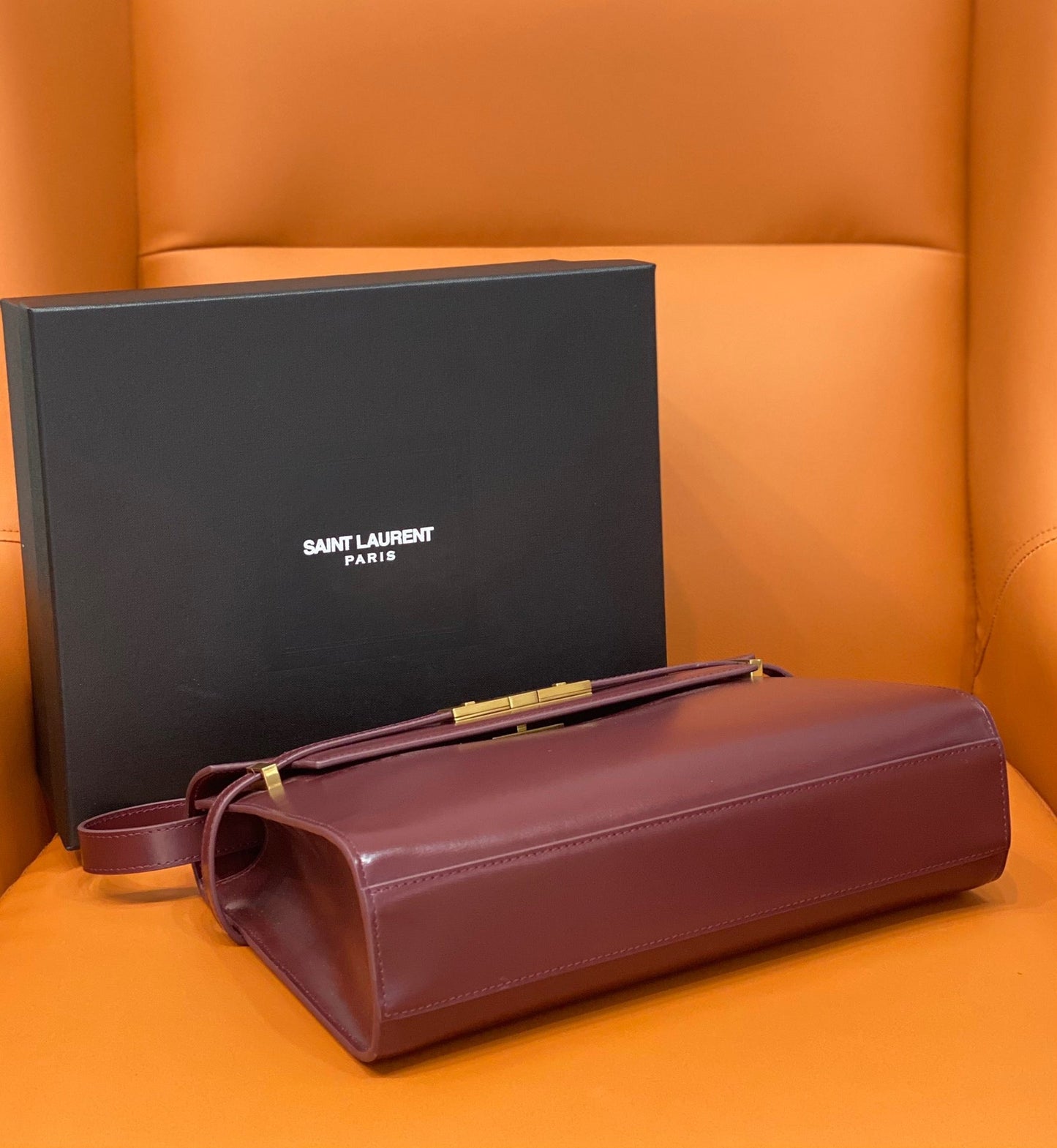 YSL Saint Laurent Manhattan Rouge Legion 11in 29cm Shoulder Bag