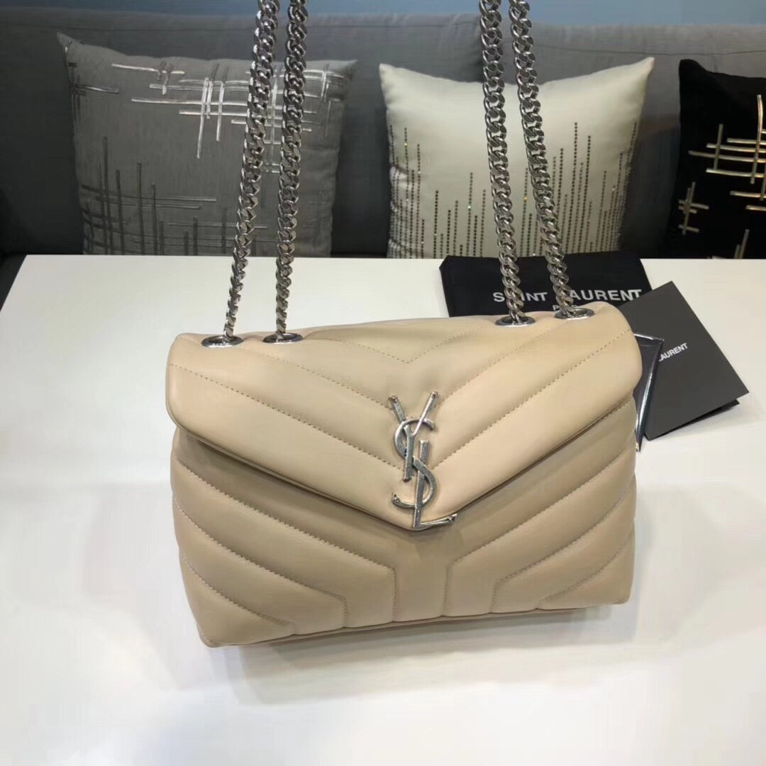 YSL Saint Laurent Loulou Lou Shoulder Bag Quilted Chain 98In23Cm Ysl 1472