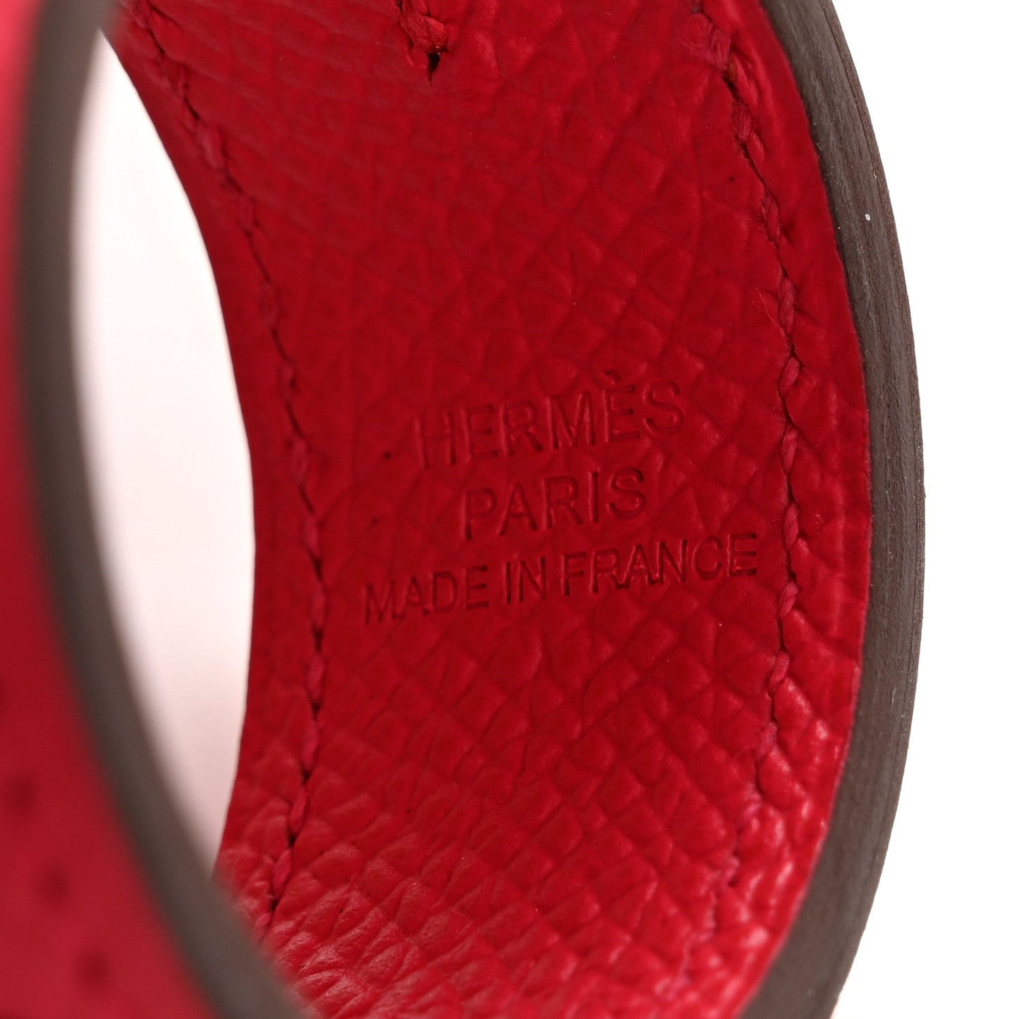Hermes Epsom Collier De Chien Anneau Key Holder Rose Key Chain