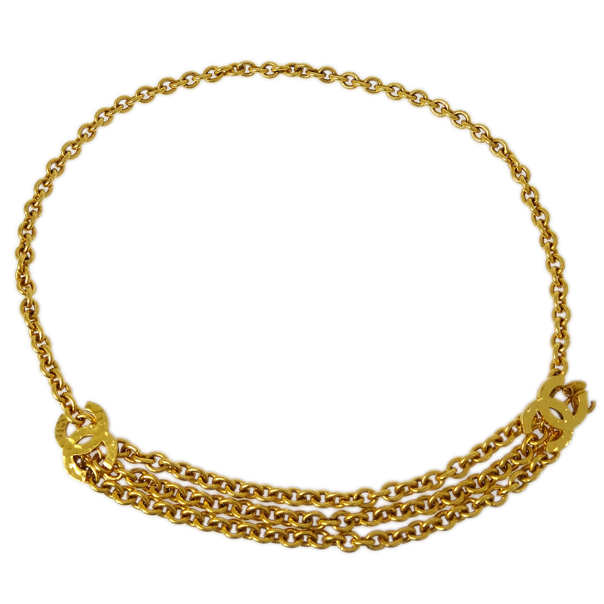 Chanel CC Gold Chain Belt 684 Small Good