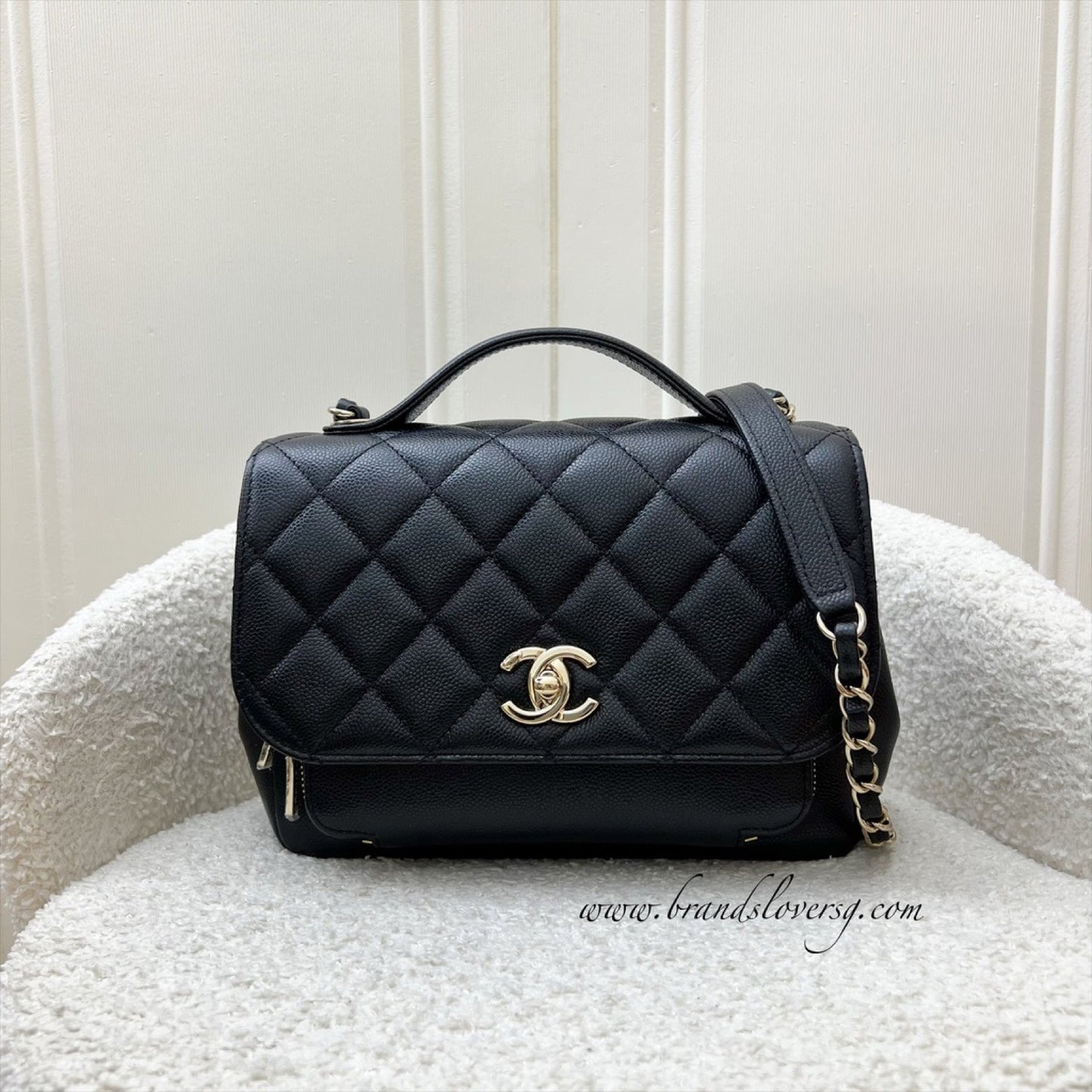 Chanel Medium Business Affinity Flap in Black Caviar and Lghw ( ) Handbag
