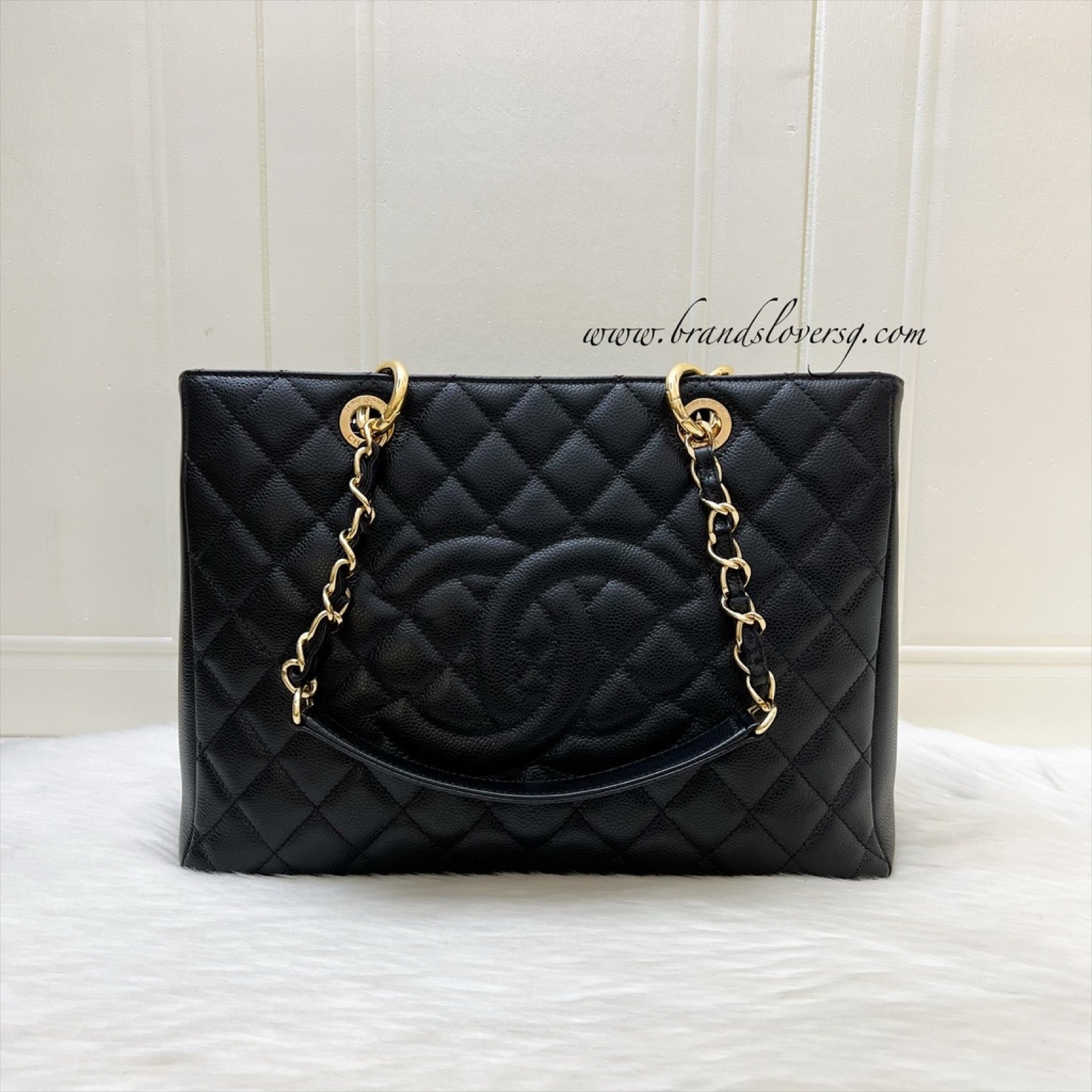 Chanel Grand Shopping Tote Gst in Black Caviar and Ghw