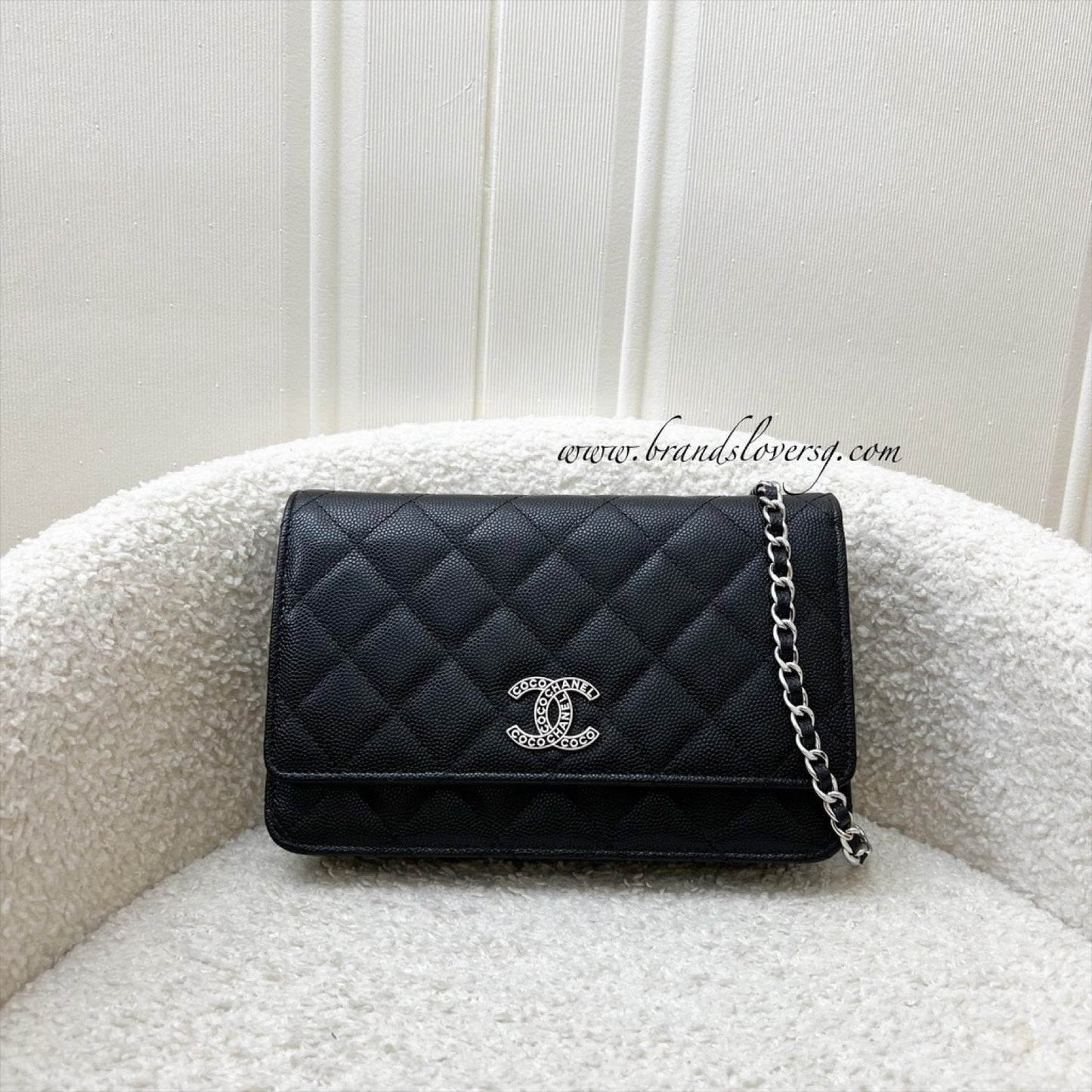 Chanel 24P Wallet On Chain Woc In Black Caviar And Shw ( ) Bag