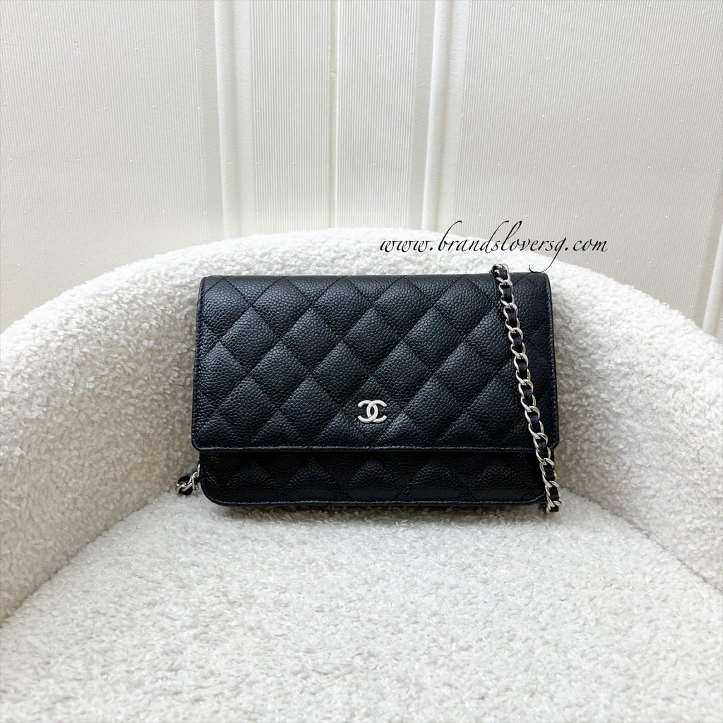 Chanel Classic Wallet on Chain WOC in Black Caviar and Shw ( ) Handbag