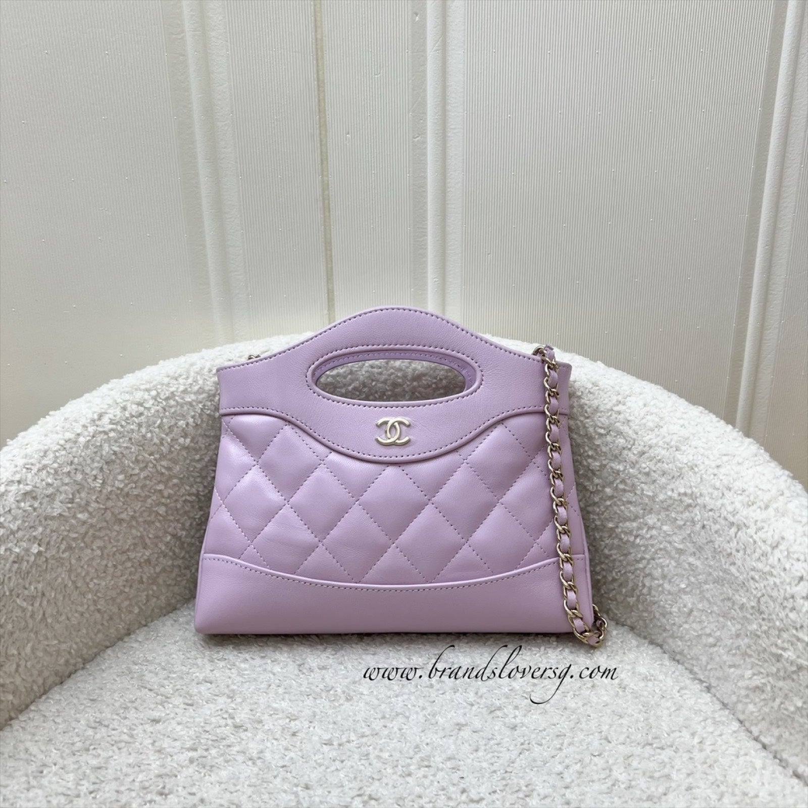 Chanel 31 Nano Shopping Bag in Lilac Shiny Calfskin and Lghw ( )