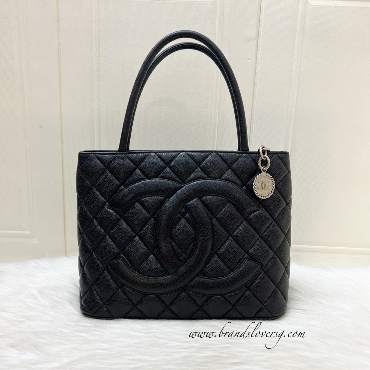 Chanel   Medallion Tote in Black Caviar and SHW