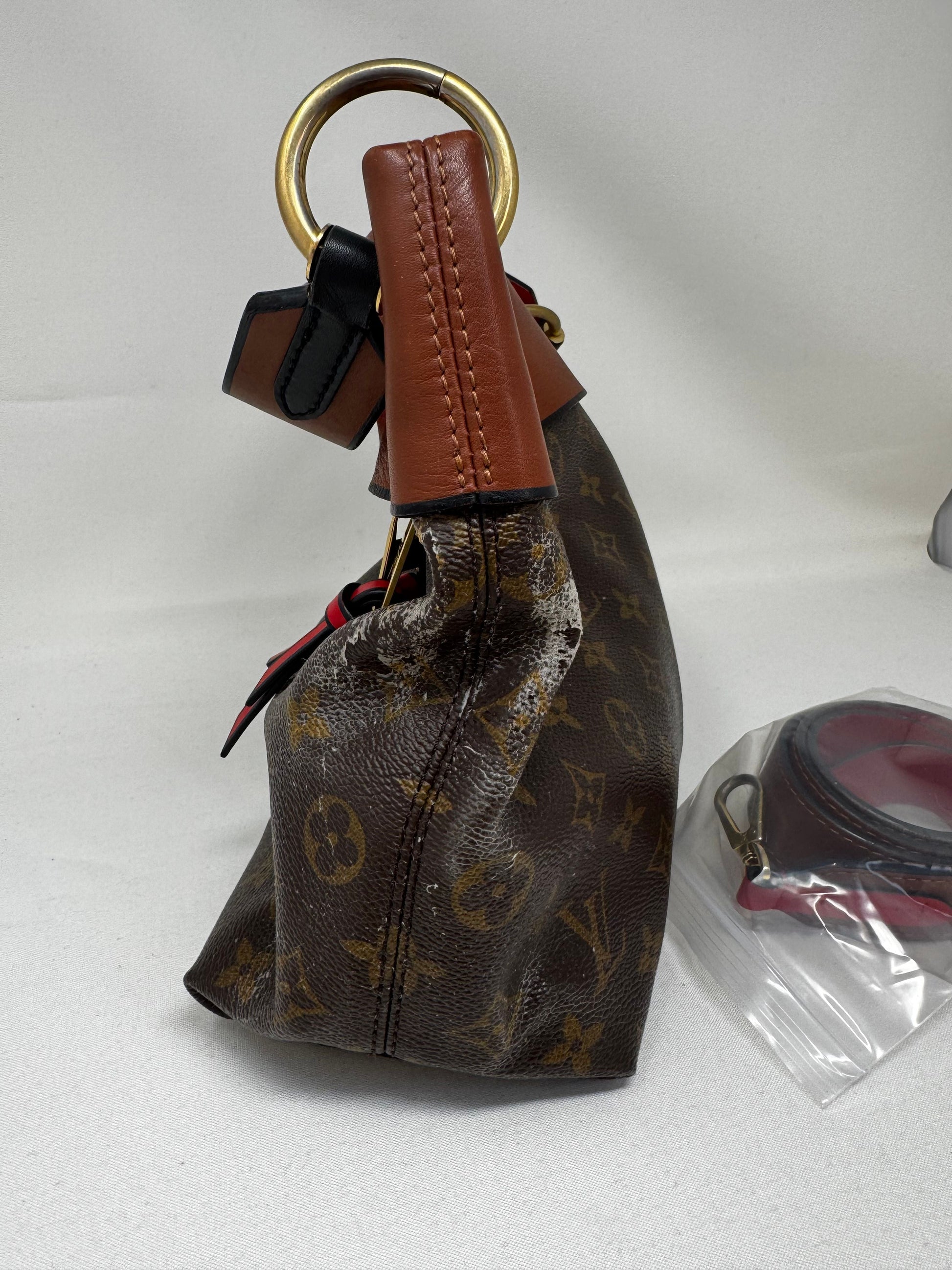 LOUIS VUITTON Monogram Tuileries Besace Caramel Rouge B20-80