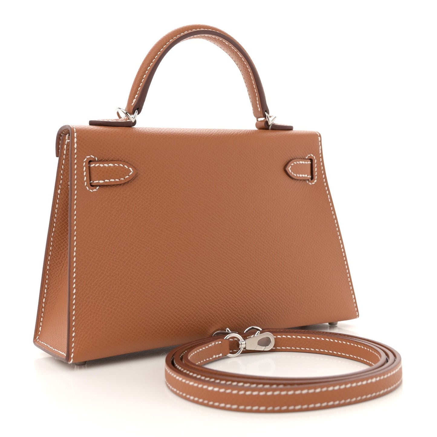 Hermes Epsom Kelly Sellier Handbag Gold Mini Travel Bag 20 Gold 1729636