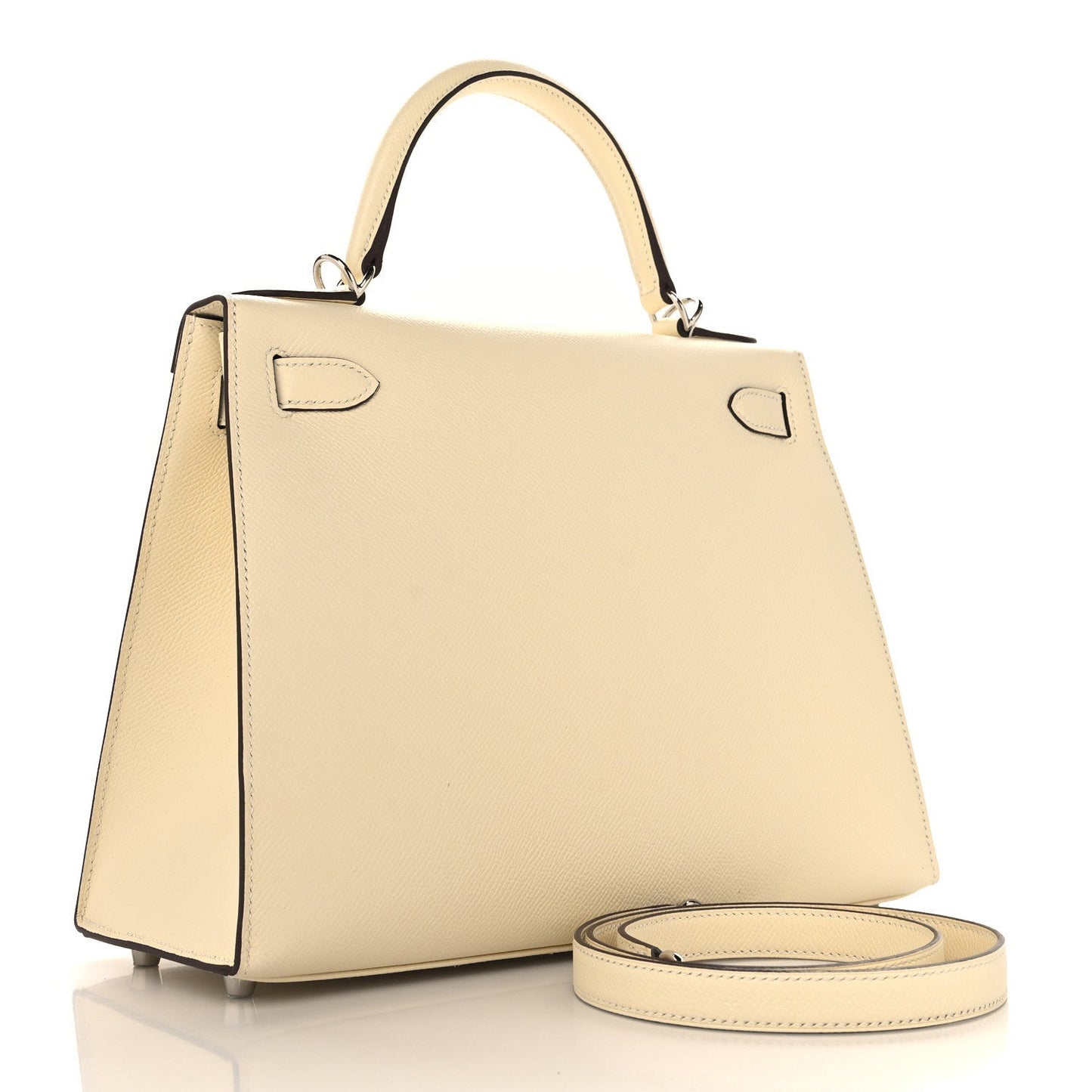 Hermes Epsom Verso Kelly Sellier Nata Ocre Handbag Travel Bag