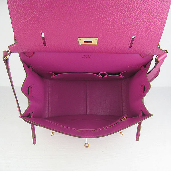 Hermes Luxury Shoulder Bag Peach Golden Leather