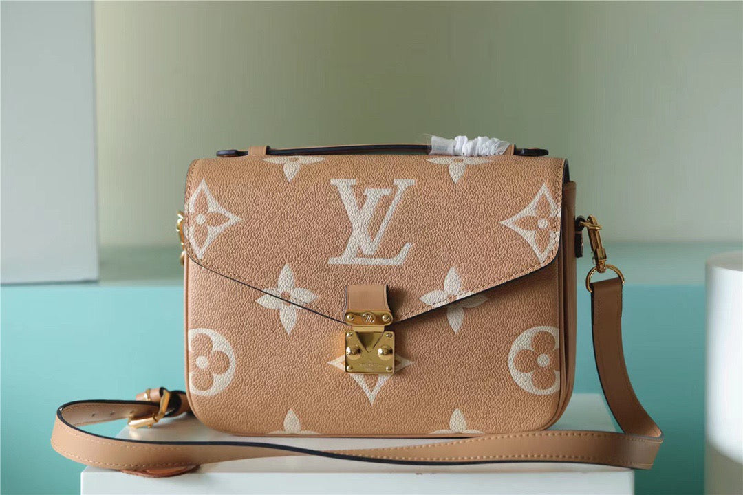 Top Quality Pochette Metis Empreinte Arizona Creme Monogram Brown Crossbody Bag