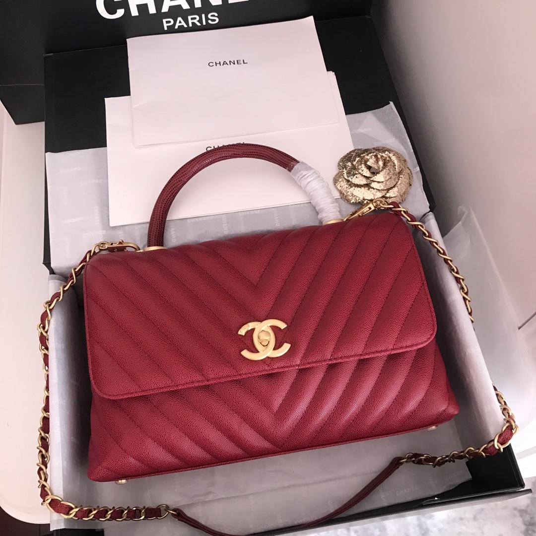 CHLHandbag 11in 28cm Red Top Handle