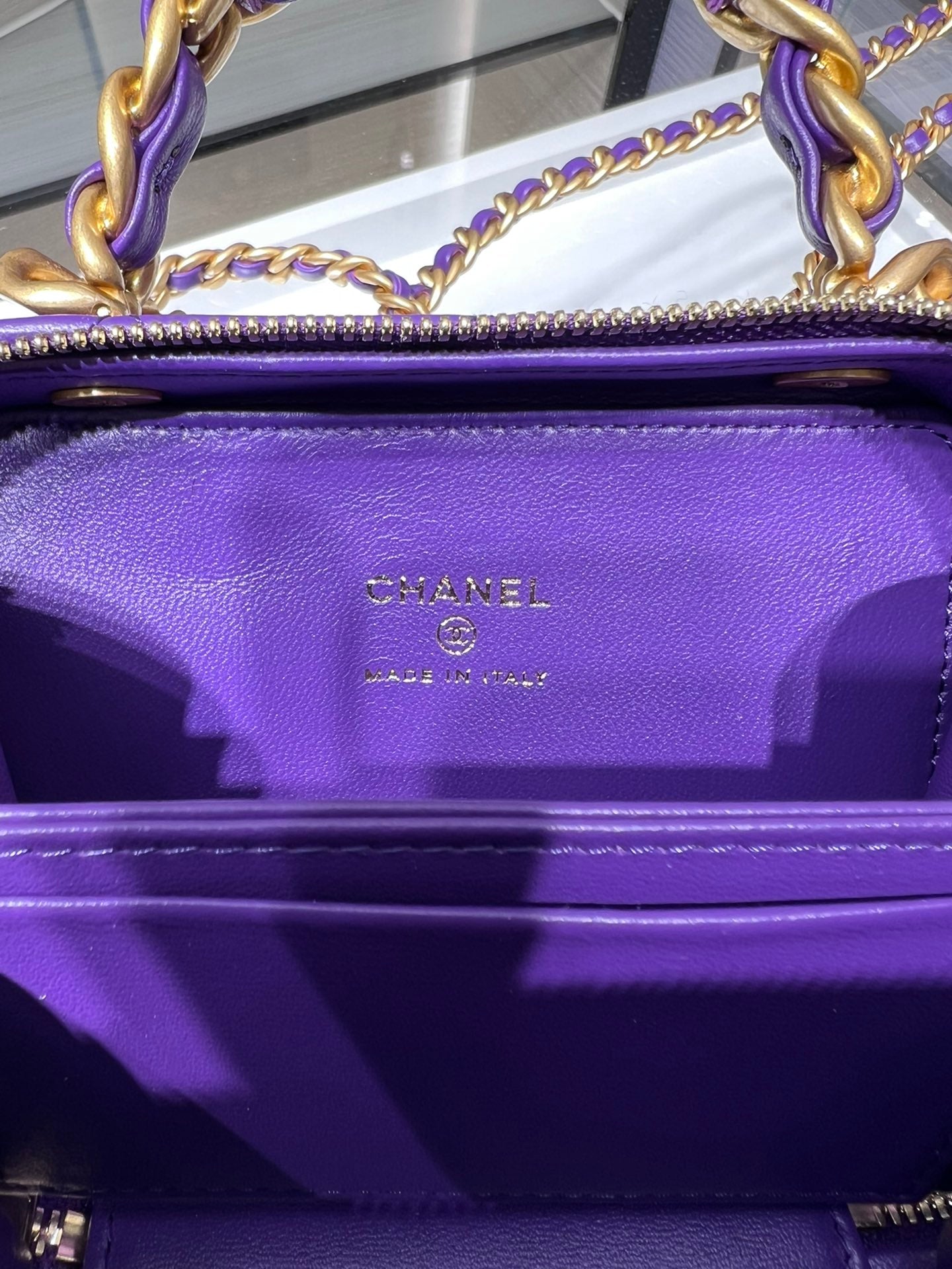 CHLVanity Purple 9cm 3.5in Chain Handbag