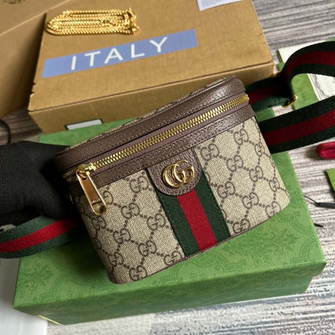 gg Ophidia Belt Web Ebony Canvas Beige Accessory