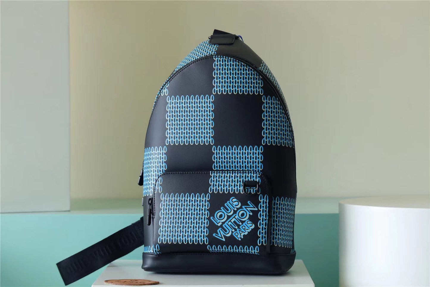 Top Quality Racer Damier Spray For Men Blue Backpack