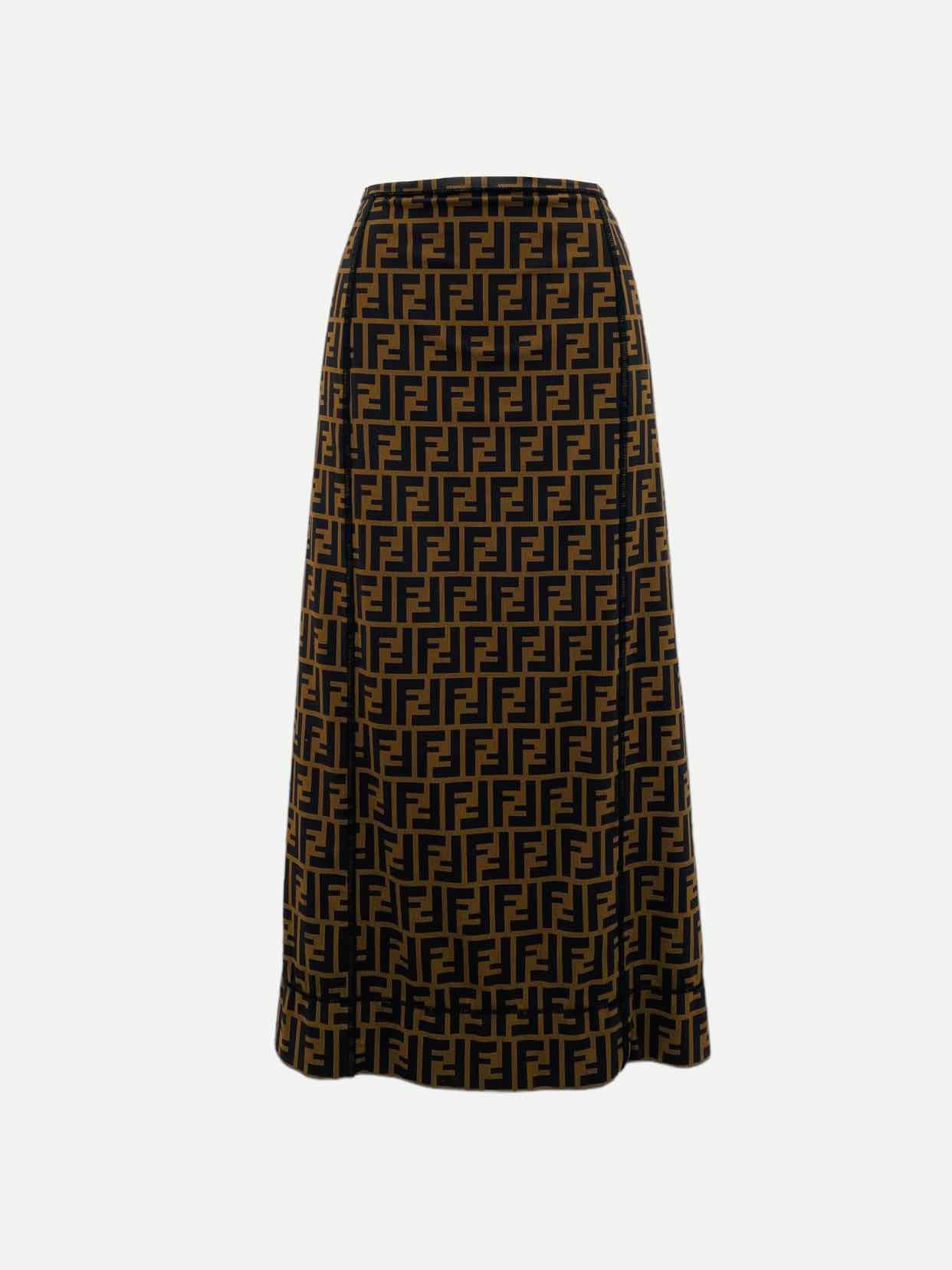 Fendi Pencil FF Motif Brown Handbag