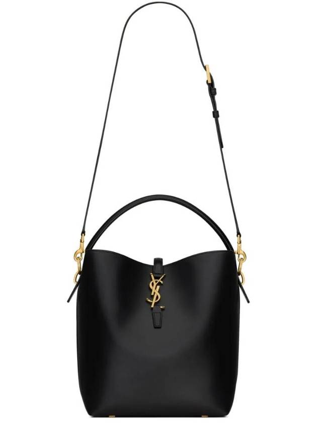 YSL Saint Laurent Saint Laurent Trending Le Bag Leather Black Bucket Bag