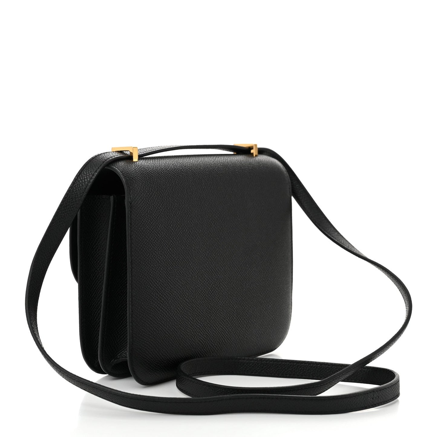 Hermes Epsom Constance Handbag Black Travel Bag 18 Black 1659808