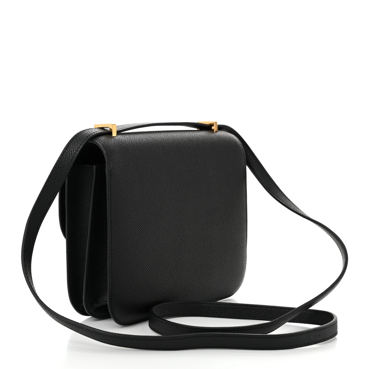 Hermes Epsom Constance Handbag Black Travel Bag 18 Black 1659808