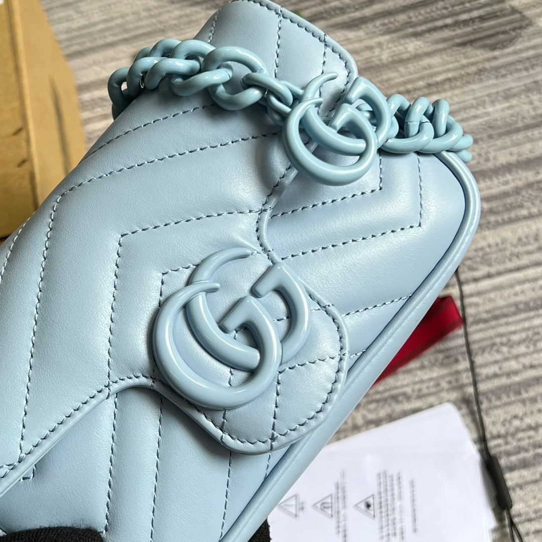 gg Marmont Super , ’s Blue Mini Bag
